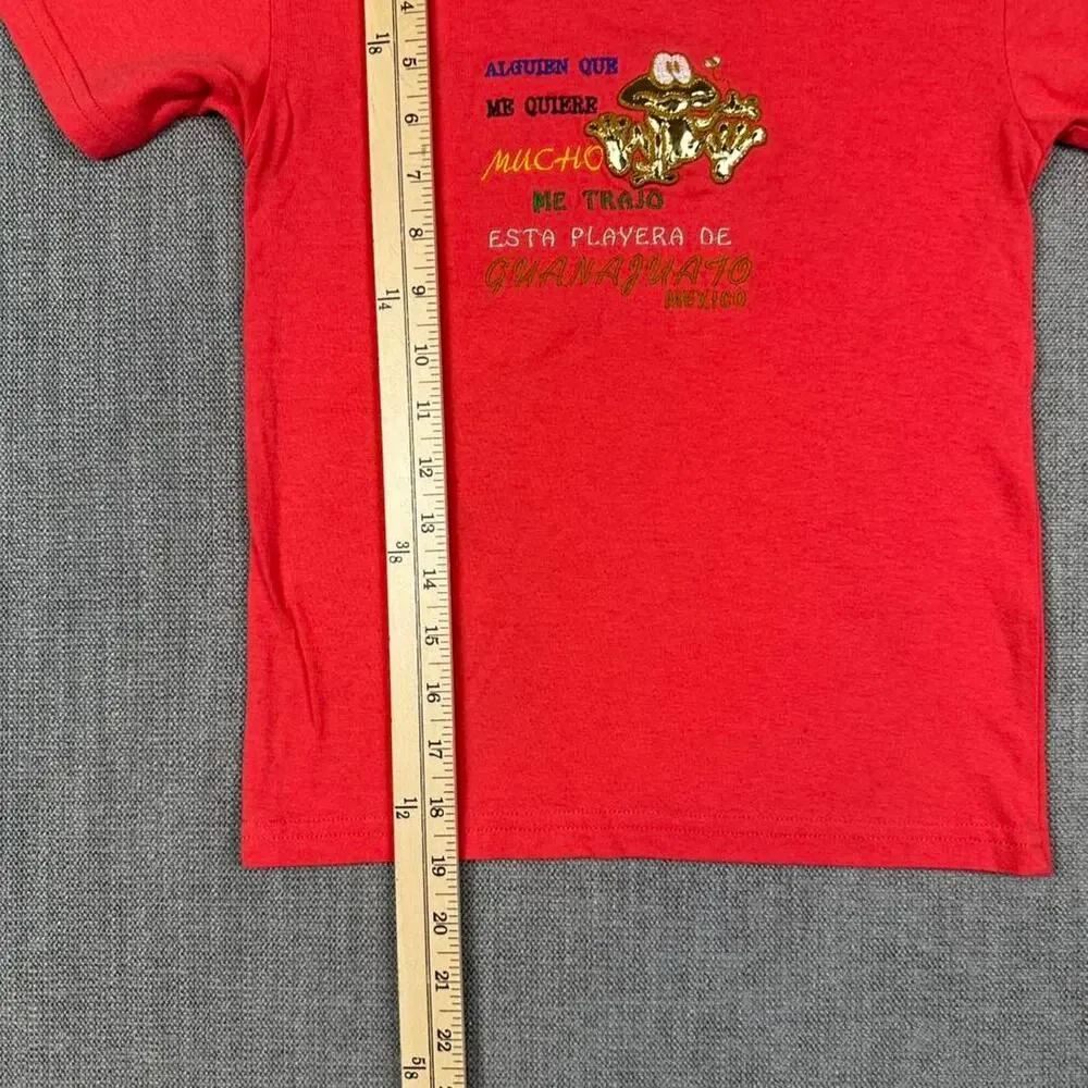 Vintage Kids Frog Guanajuato Embroidered Cherry T-shirt